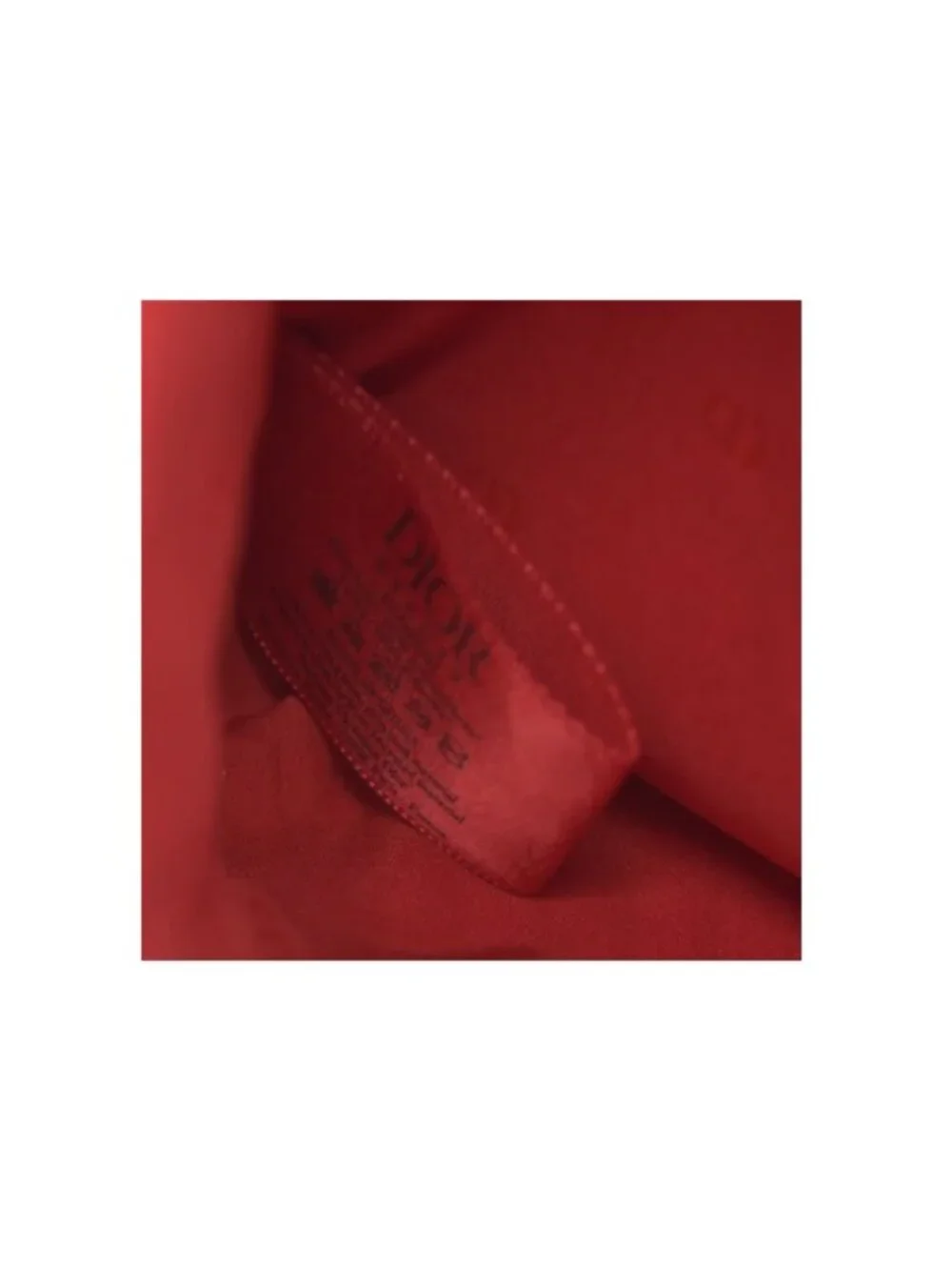 DIOR RED Glossy Patent Leather Like Cosmetic Makeup Bag Pouch Case New Authentic